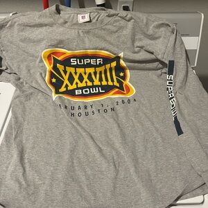 NFL Super Bowl XXXVIII Gray Long Sleeve Shirt